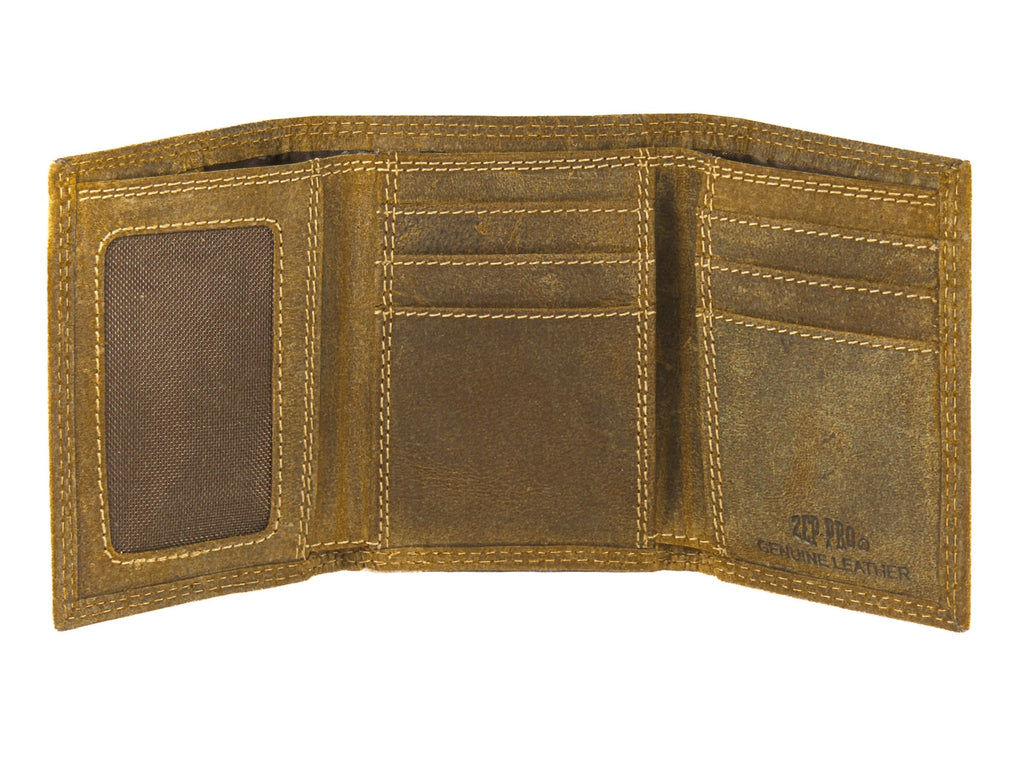 American Flag Leather Trifold Wallet
