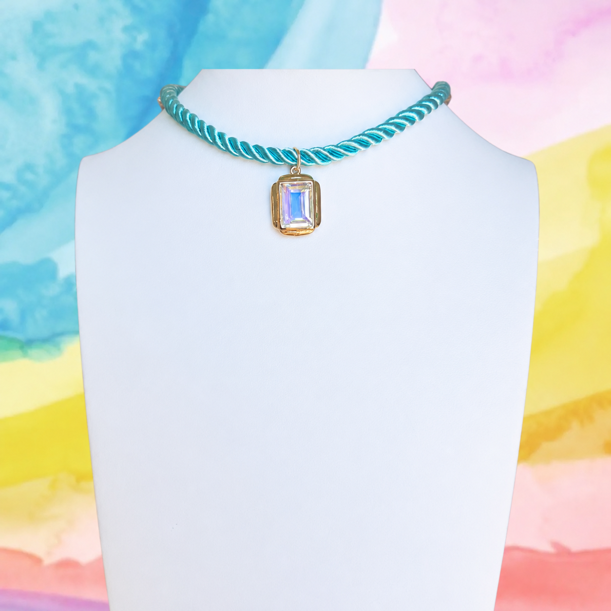 Baby Blue Rope Necklace